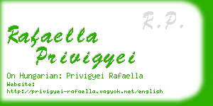rafaella privigyei business card